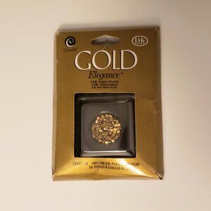 50 Cousin 14K Yellow Gold Plated Crimp Beads Round Tube Jewelry Findings NIB